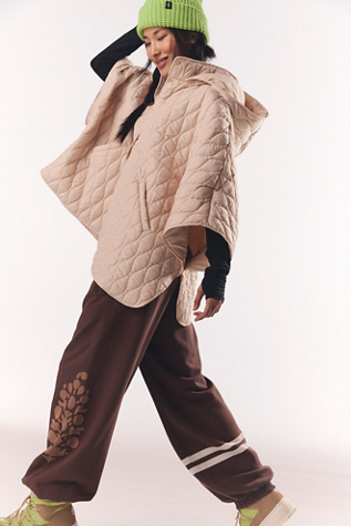 Park City Quilted Poncho Jacket by FP Movement at Free People, Tan