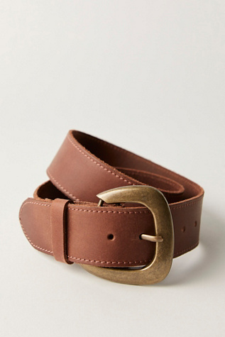 Charlie Leather Belt At Free People In Cognac, Size: XS/S