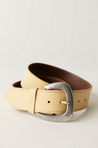 Женский ремень Free People Charlie Leather Belt, цвет: Кремовый — фото 2
