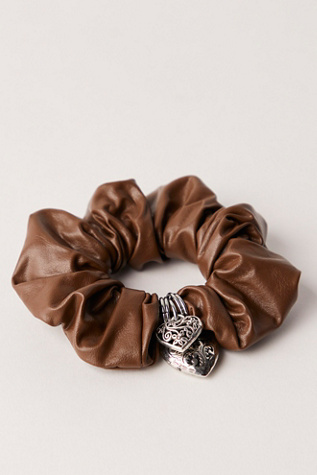 Midnight Ride Pony Locket Scrunchie At Free People In Silver Charm