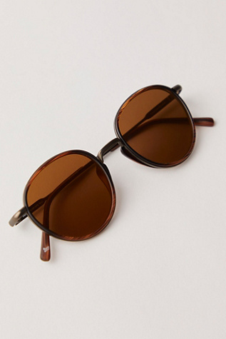 Sunski Astra Aviator Sunglasses at Free People in Brown