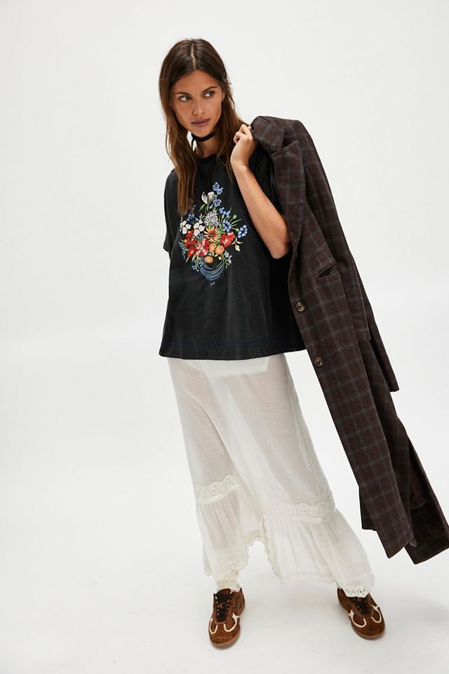 Embroidered Floral Tee #3