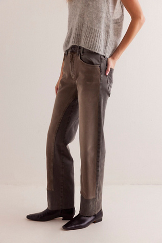 We The Free Risk Taker Mid-Rise Hawthorne Jeans at Free People in Brown, Size: 24