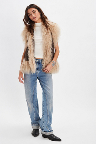 Charlotte Simone Stevie Vest Jacket At Free People In Mushroom, Size: XS