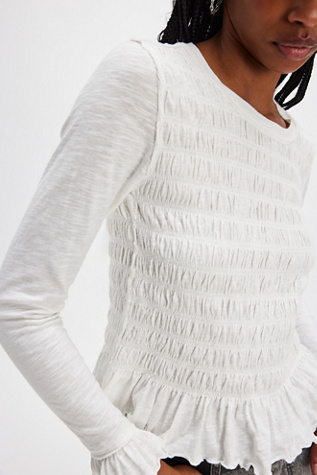 We The Free Sylvie Long Sleeve At Free People In Ivory, Size: Medium