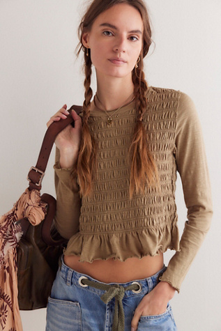 We The Free Sylvie Long Sleeve At Free People In Treehouse, Size: Medium