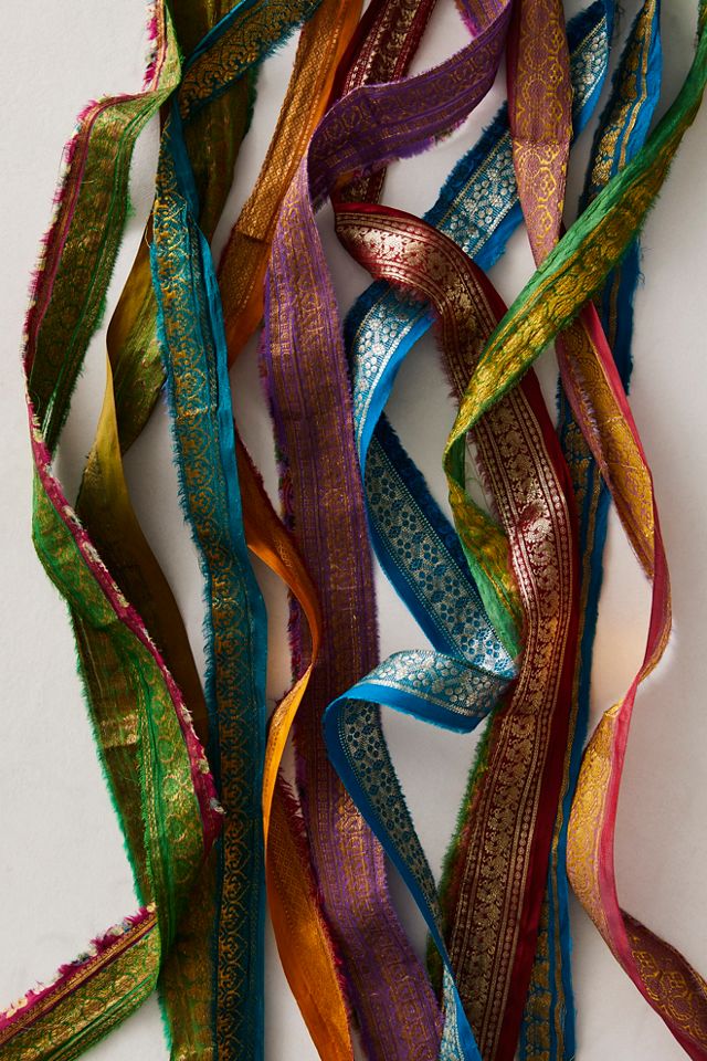 Recycled Sari Border Remnant Ribbon #1