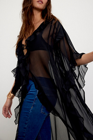 Winter Valley Kimono At Free People In Black