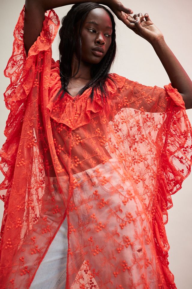 Romantic Sheer Bloom Kaftan #3