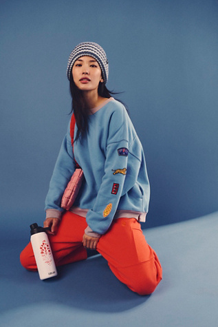All Star Patch Pullover by FP Movement at Free People, Bright Blueberry Patch Combo, L