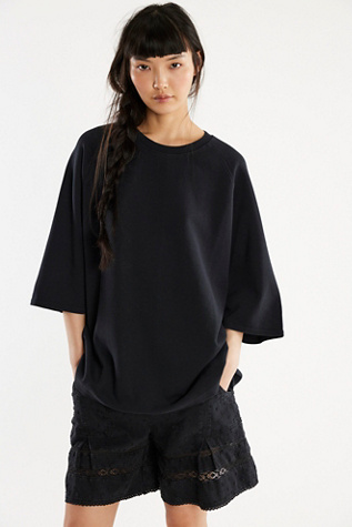 We The Free Joah Tee at Free People in Black, Size: XS