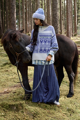 Pull Free People Prism Swit Imprimé Fair Isle - Taille XS, Couleur Ivoire, Neuf Sans étiquette