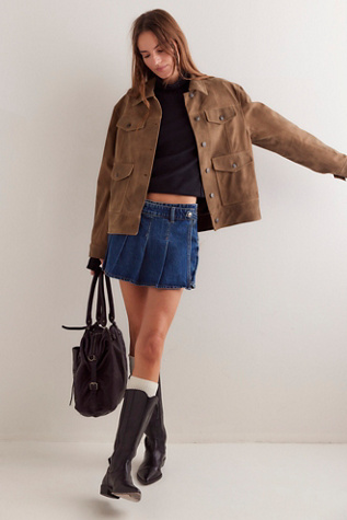 We The Free Stephie Denim Skort at Free People in Let Loose, Size: 28