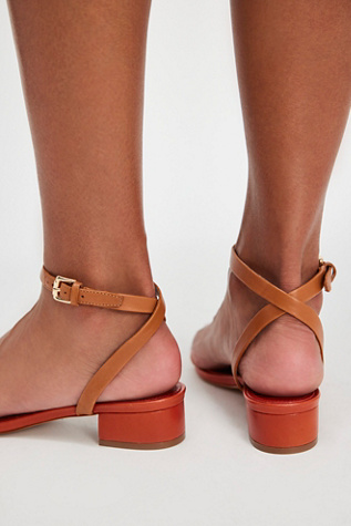 Aurora Strappy Sandals By Schutz At Free People In Cuoio Brown, Size: US 7.5