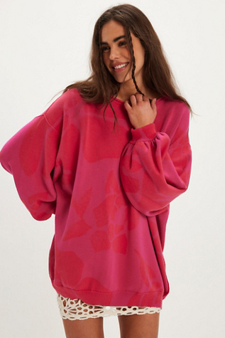 We The Free Painters Garden Jumper at Free People in Pink Combo, Size: XL