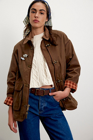 We The Free Heritage Wax Duffle Coat Jacket at Free People in Tan, Size: XS