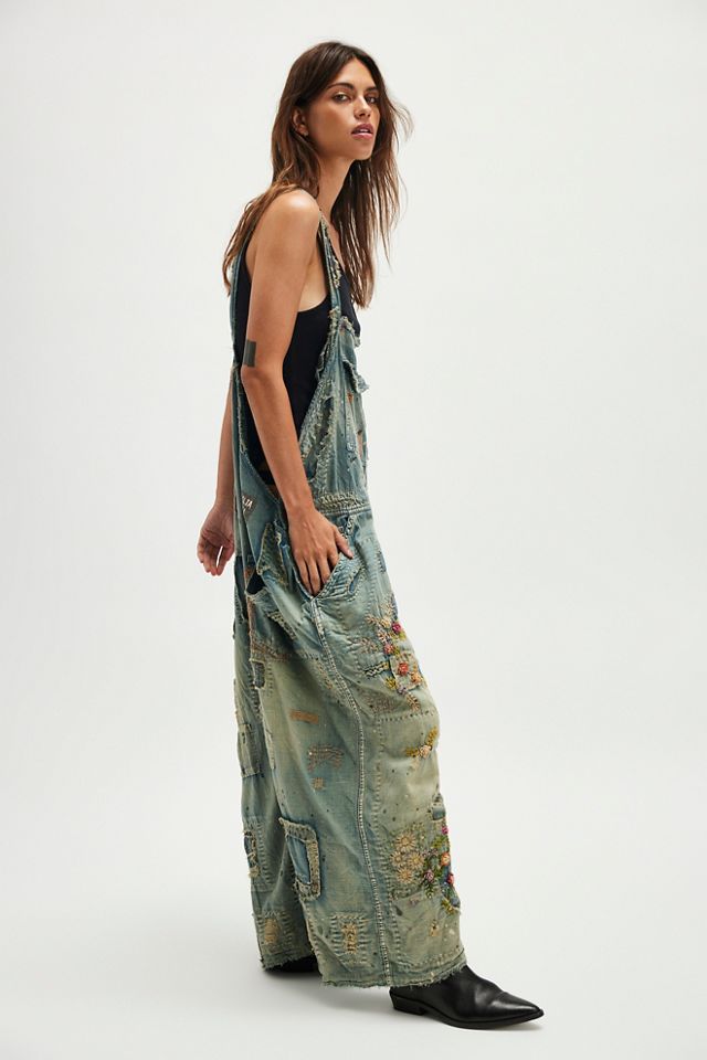 Salopette Florale Lavée Magnolia Pearl #2