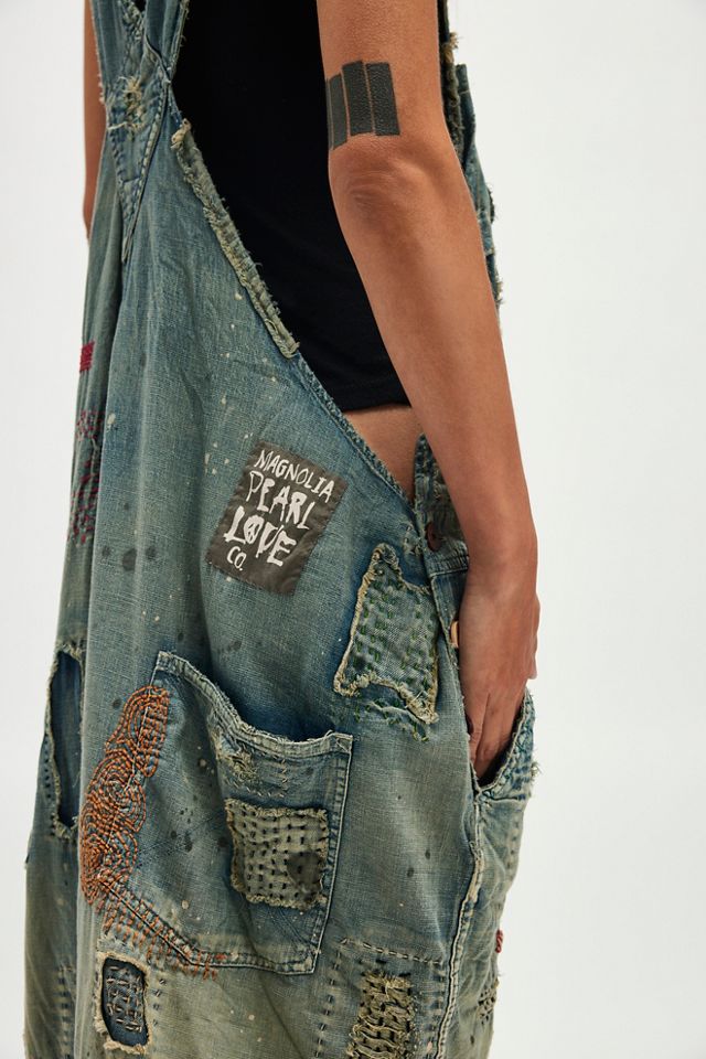 Salopette Florale Lavée Magnolia Pearl #3