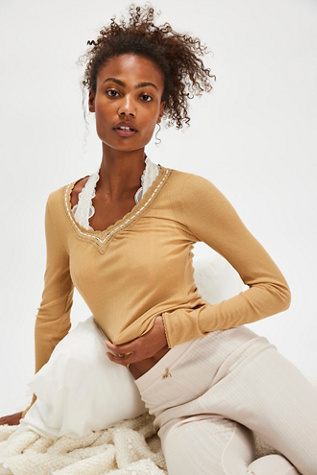 Only You Long Sleeve By Intimately At Free People In Taffy, Size: Medium