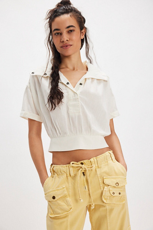 We The Free Out And About Top At Free People In Optic White, Size: Large