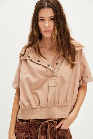 We The Free Out And About Top At Free People In Roman Plaster, Size: Large