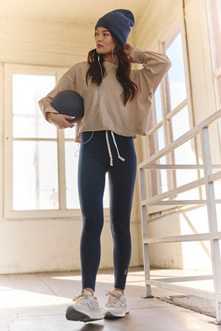 Catch All Fleece Leggings by FP Movement at Free People, Navy Heather, XS/S