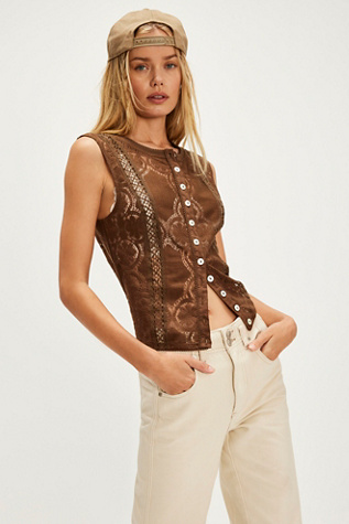 Haut en Maille Jae par Free People en Gelato Au Chocolat, pour femme taille: XS