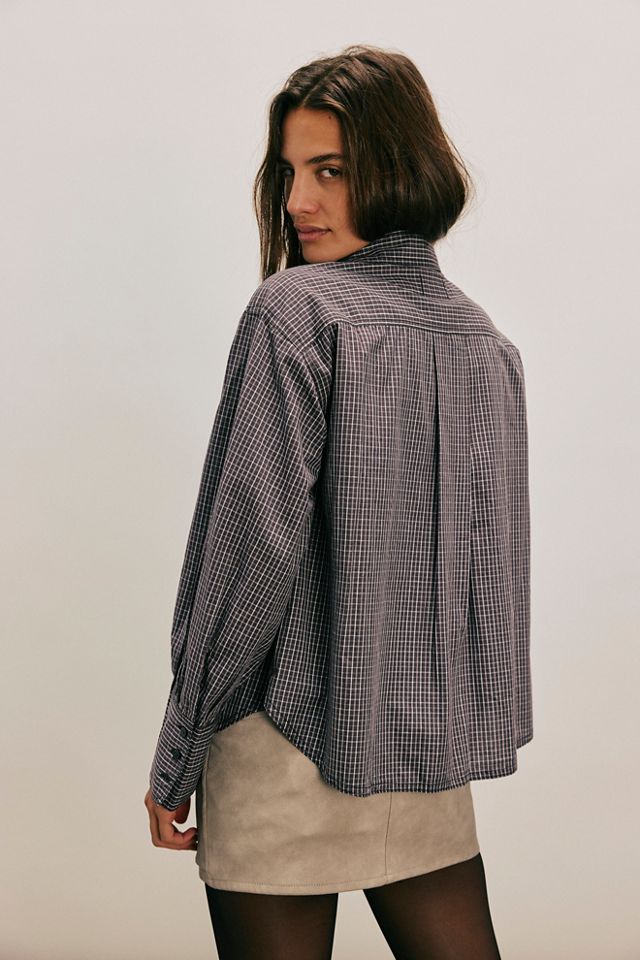 We The Free Small Check Ruffle Shirt #1