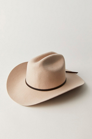 Made By Minga Karina Wool Cowboy Hat At Free People In Taupe, Size: Medium