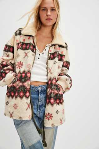 Cats Meow Cardi At Free People In Shortbread Combo, Size: XL