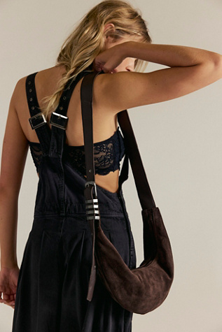 Savannah Suede Sling Bag by FP Collection at Free People in Espresso