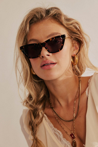 Banbe The Whitney Cateye Sunglasses At Free People In Amber Tort