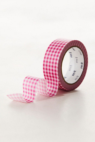 Washi 15mm Roll Tape at Free People in Checkered Pink