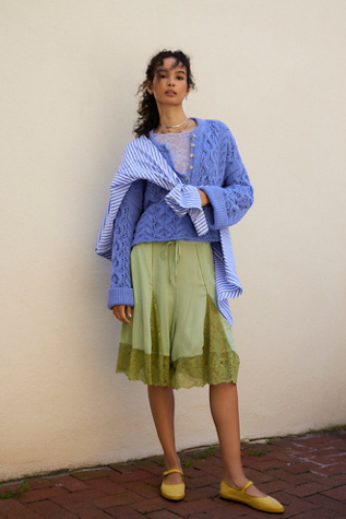 Made You Look Shorts by Intimately at Free People in Green, Size: L