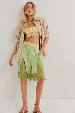 Made You Look Shorts by Intimately at Free People in Green, Size: L