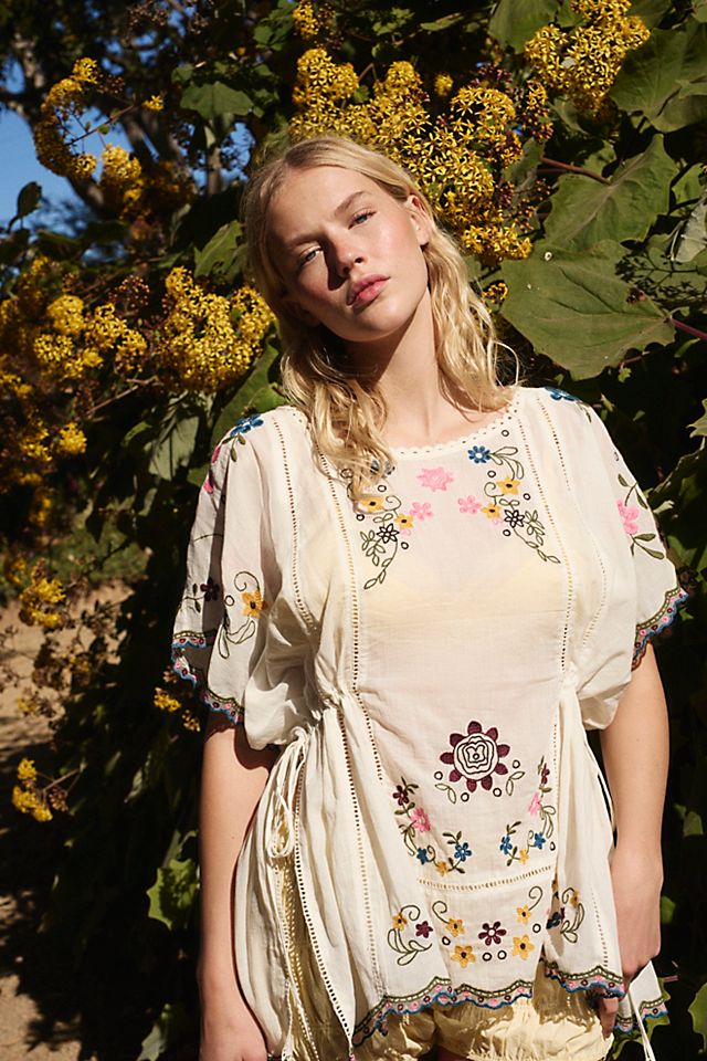 Danielle Embroidered Top | Cloud Dancer Danielle Embroidered Top | Cloud Dancer