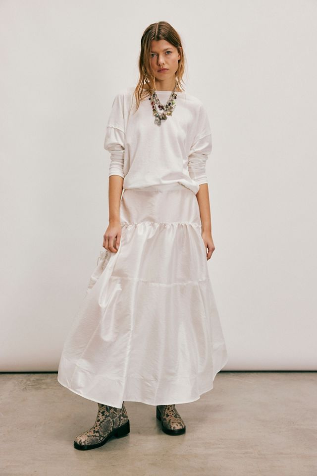 Thumbnail of Emery Drop-Waist Midi Skirt