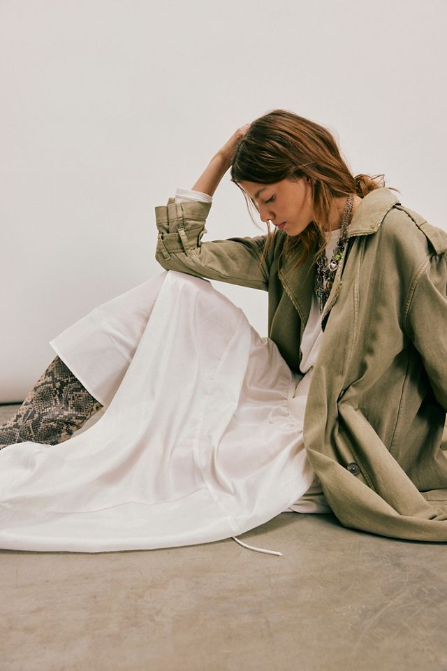 Thumbnail of Emery Drop-Waist Midi Skirt