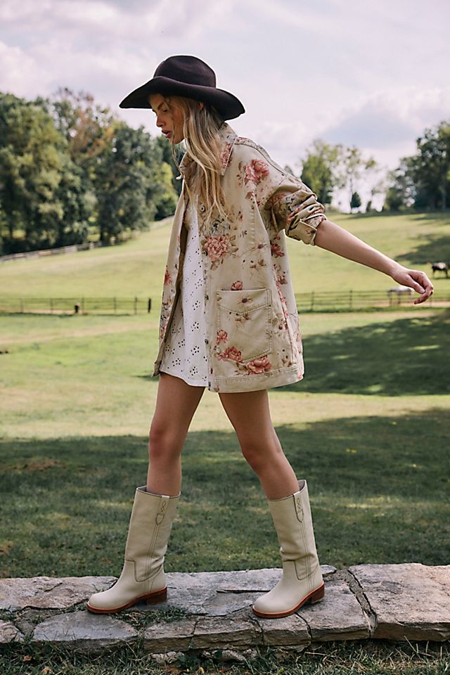 Avery Printed Denim Jacket | Exploded Floral Avery Printed Denim Jacket | Exploded Floral