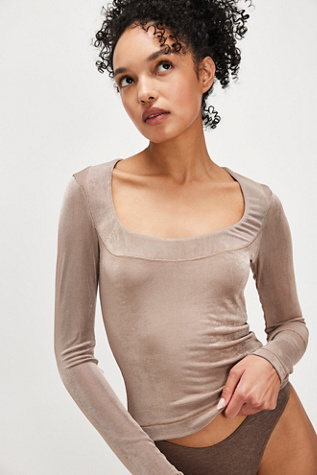 By The Way Long Sleeve By Intimately At Free People In Mushroom, Size: Small