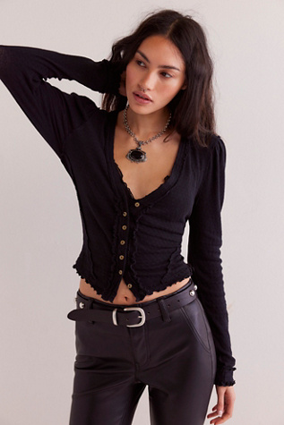 We The Free Winnie Cardi At Free People In Black, Size: Large