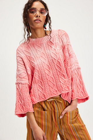 Washed Ashore Jumper At Free People In Pink, Size: XS