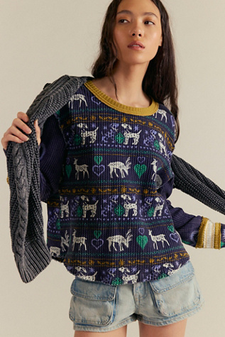 We The Free Blissful Layering Tee at Free People in Blue, Size: M