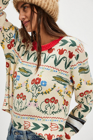 We The Free Blissful Layering Tee at Free People in Yellow, Size: XS
