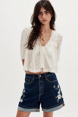 Driftwood Aria Shorts At Free People In Daisy Bee Daze, Size: 28