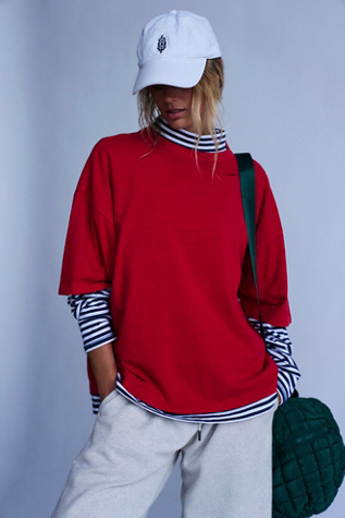 Tackle Tee by FP Movement at Free People, Victory Red, L