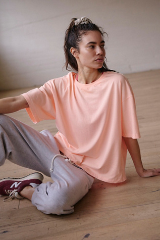 Tackle Tee by FP Movement at Free People, Pastel Peach, L
