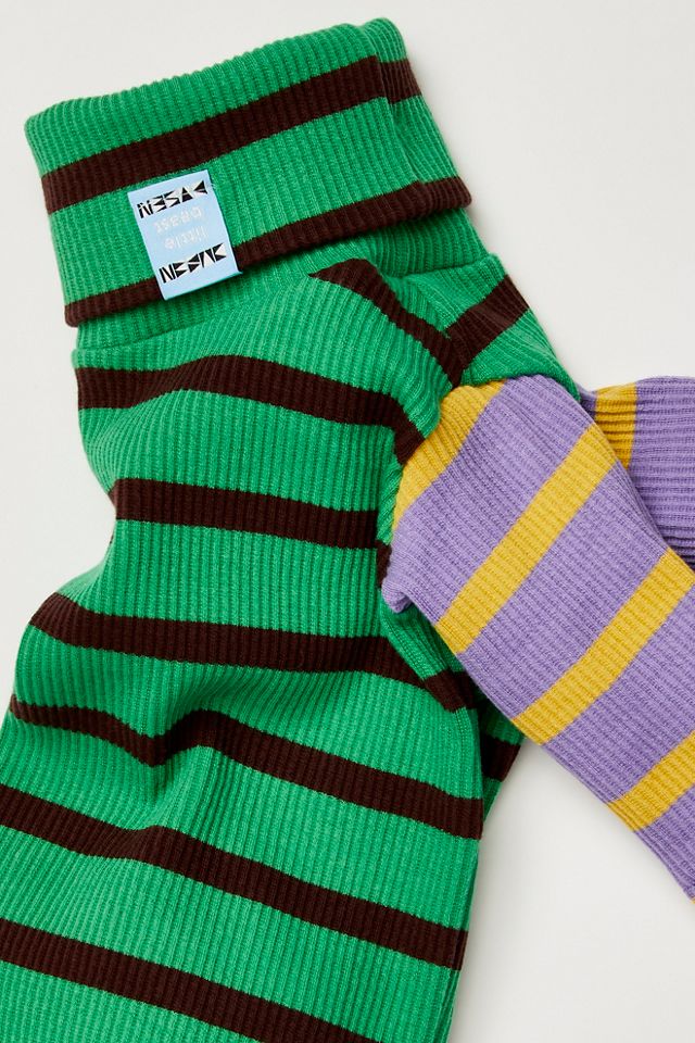 Little Beast Striped Dog Onesie #1