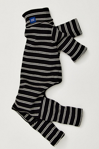 Little Beast Striped Dog Onesie At Free People In Black & White Stripes, Size: Small