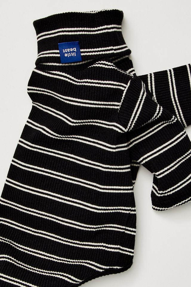 Little Beast Striped Dog Onesie #1